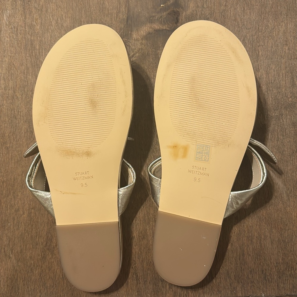 STUART WEITZMAN Leather Flat Sandals - Picture 5 of 6